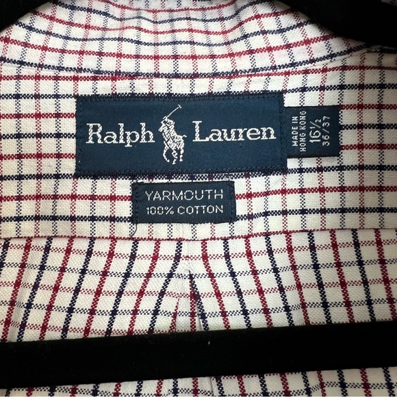 Ralph Lauren Polo Mens Yarmouth 16 1/2 34/35 Button Down Long Sleeve Shirt White - Picture 2 of 3